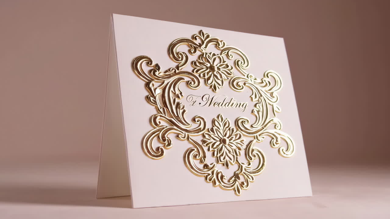 carte d'invitation de mariage de luxe