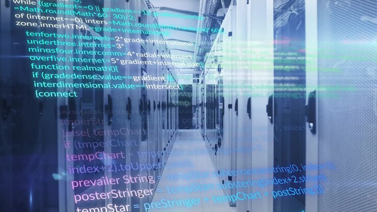 Animation of data processing over computer servers