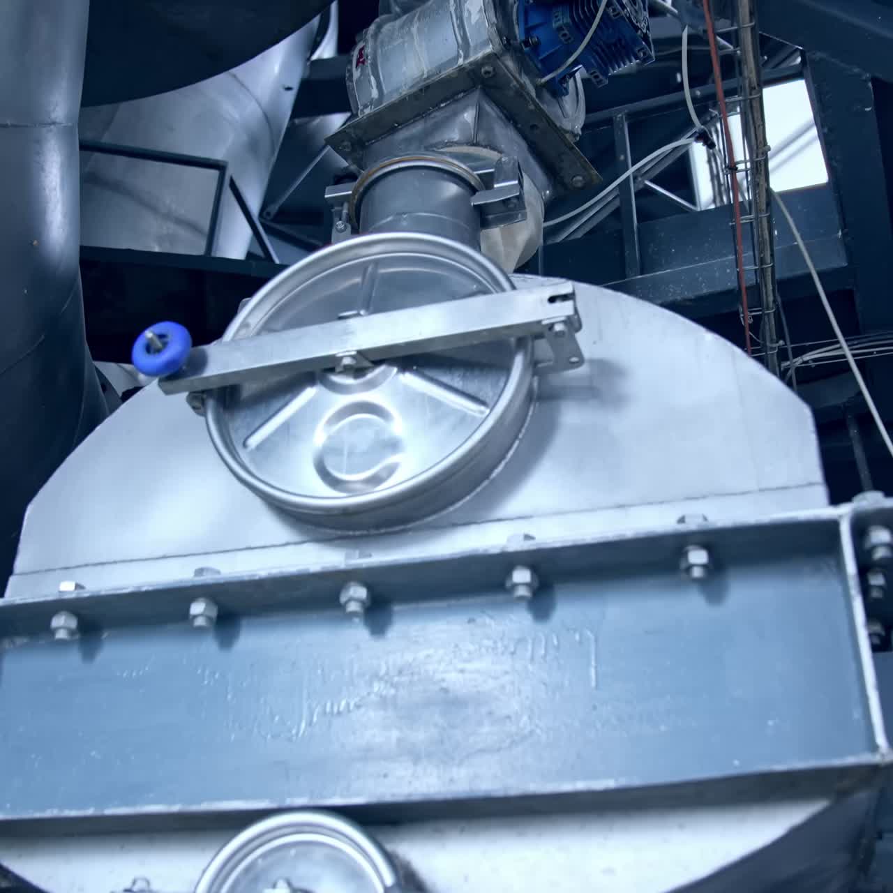 Large dairy machine. Large milk machine for making large batch