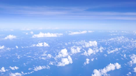 beautiful blue sky with white cumulus wide landscape background, amazing nature pattern