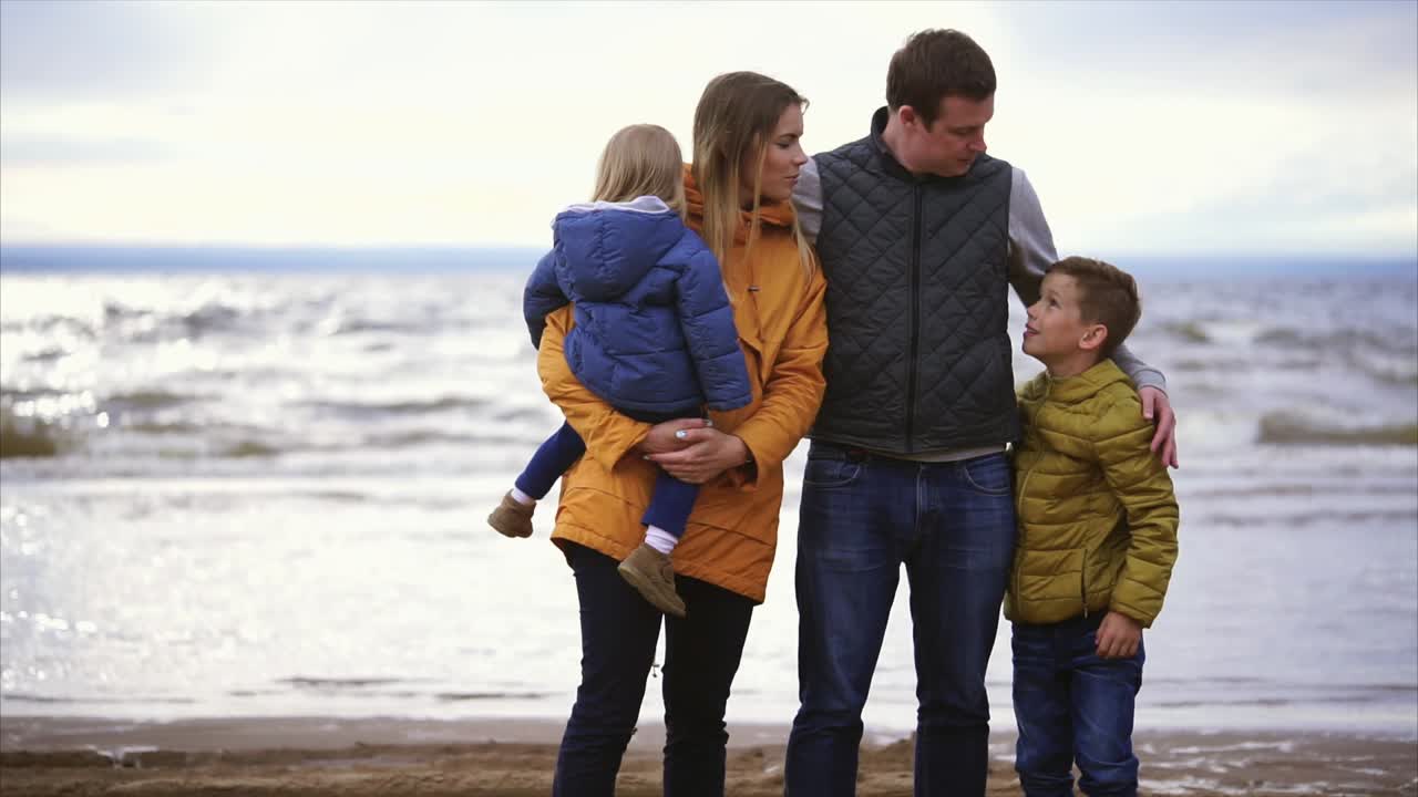 Family enjoying a day at the beach