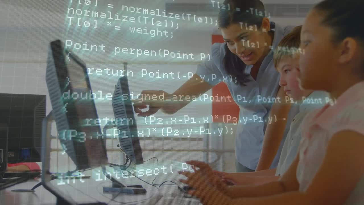 animación del procesamiento de datos en diversos estudiantes usando computadora