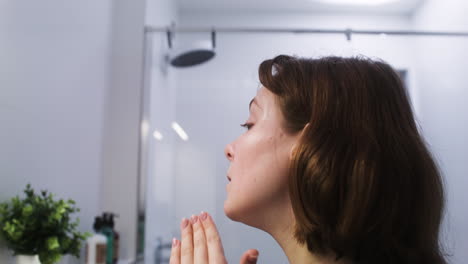 woman in the bathroom