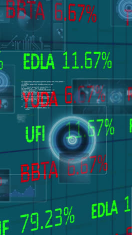 Animación-Del-Procesamiento-De-Datos-Sobre-Fondo-Azul