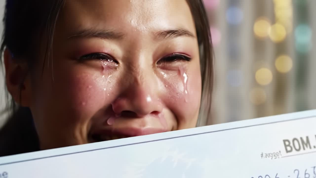 Emotional Transformation: A Journey from Tears to Joy Captured in Two Frames, Highlighting a Heartfelt Moment of Joy and Celebration