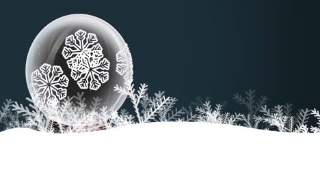Animation-Der-Schneekugel-Zu-Weihnachten-über-Der-Winterlandschaft