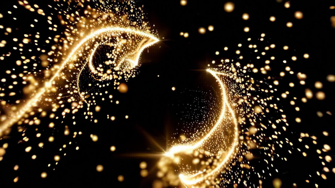 추상적인 황금빛 반임