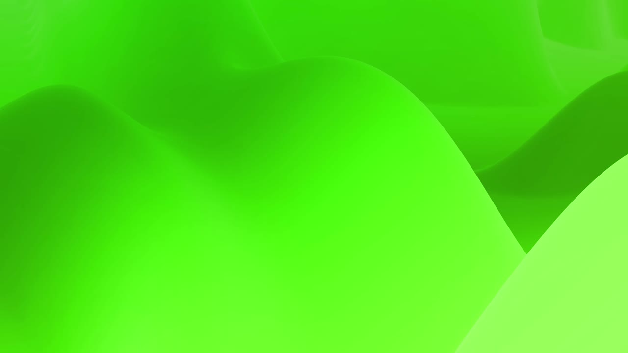 ondas verdes abstractas. gradiente líquido de pintura con brillo interno forma colinas o picos que cambian suavemente en ciclo. hermosas transiciones de color. abstracto en bucle 4k bg