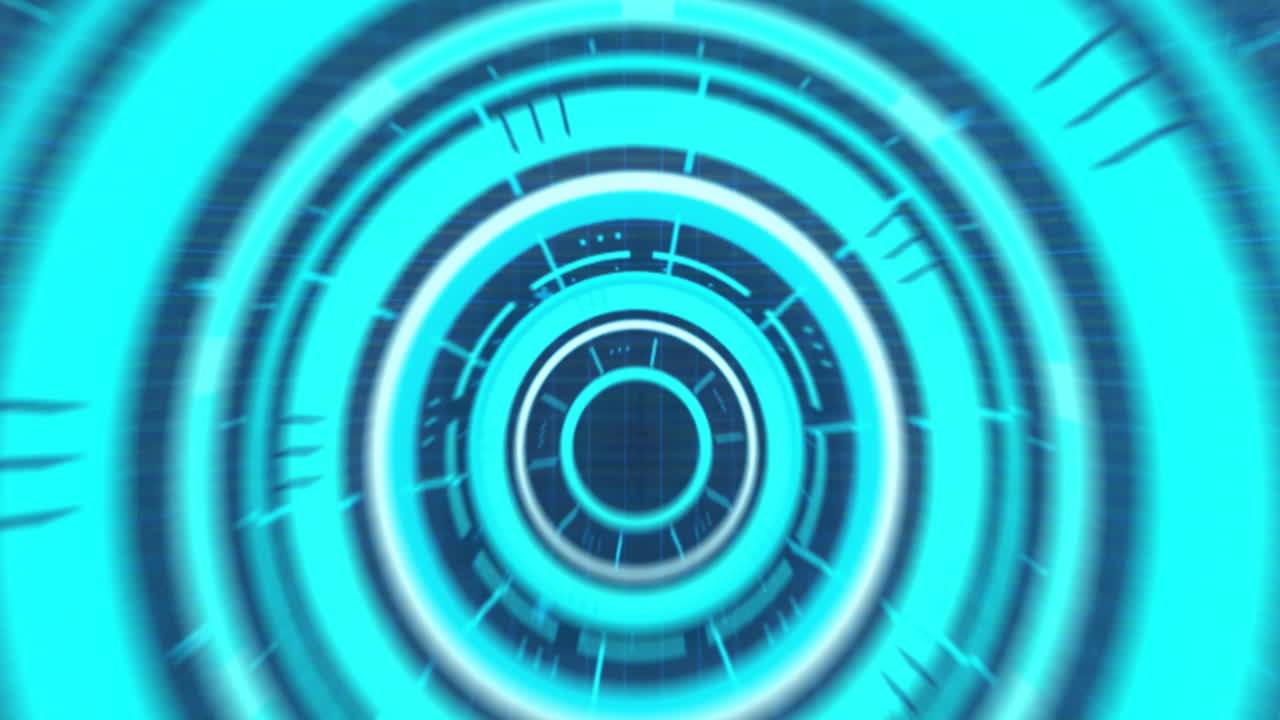 animación del procesamiento de datos a través de servidores informáticos