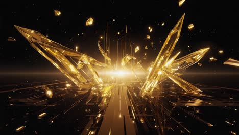 abstract gold crystals background