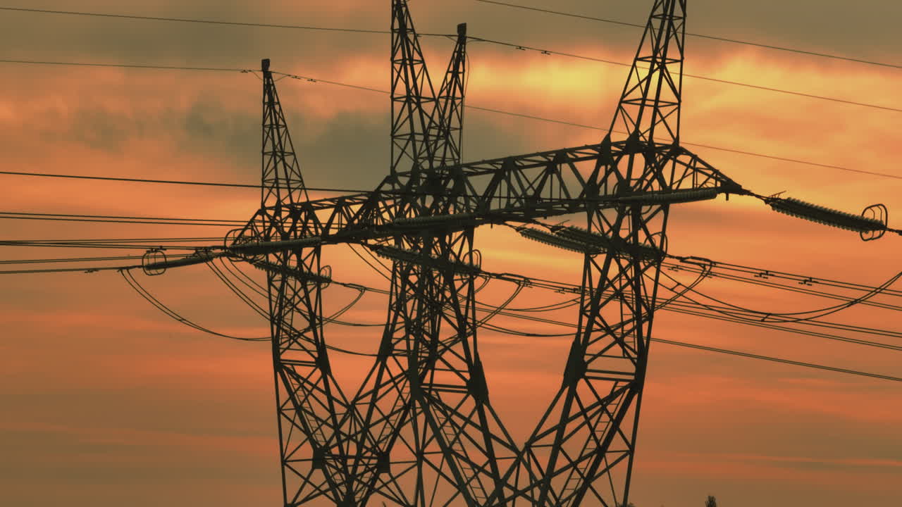Power Lines at Sunset