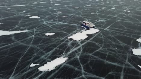 hydrofoil on a frozen lake