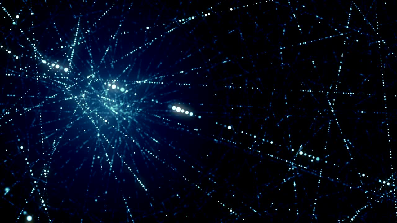 Particles Blue dust abstract light bokeh motion titles cinematic background loop