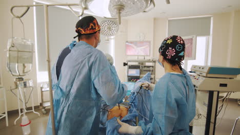 laparoscopic surgery in progress