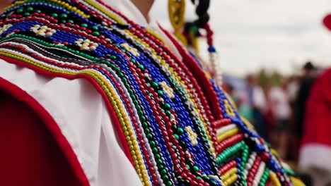traditional colorful beaded clothing