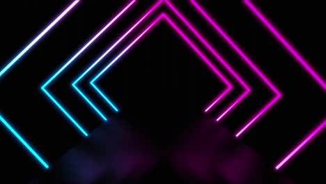 neon pathway shows retro laser corridor or virtual effect - 4k