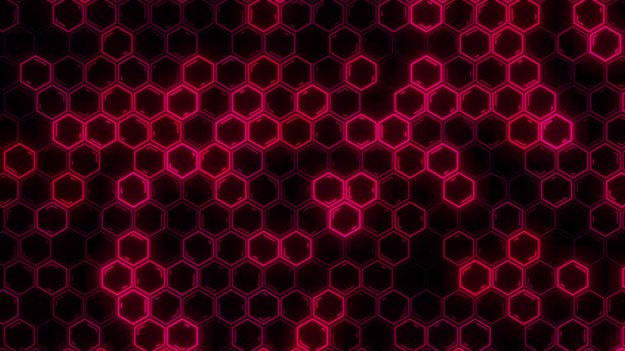 Abstract Glowing Hexagon Pattern Background