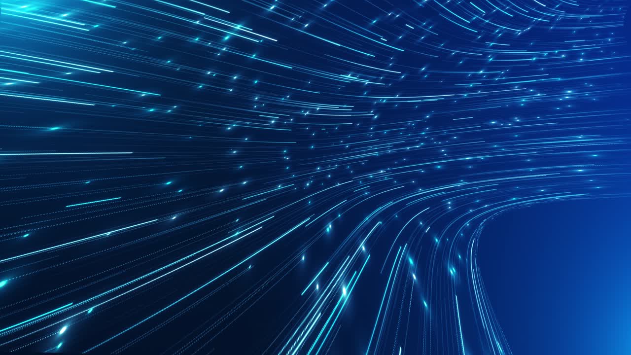 Futuristic cyberspace data stream flow wave speed lines hi tech abstract technology cyber security