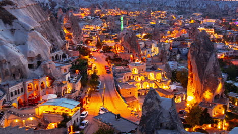 night view of cappadocia, turkey
