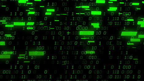 animation of digital data processing and binary coding