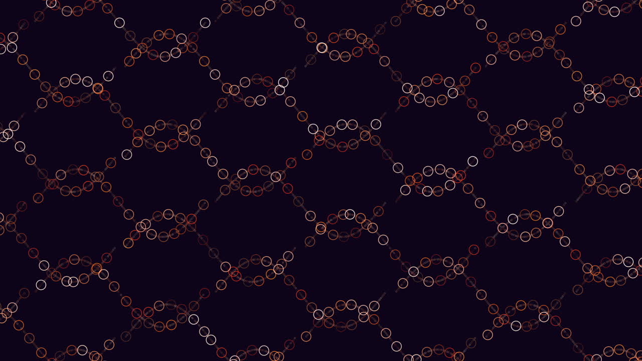Waves pattern from colorful rings and lines on black gradient