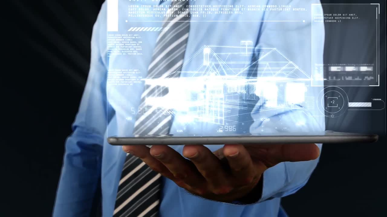 Businessman using digital tablet