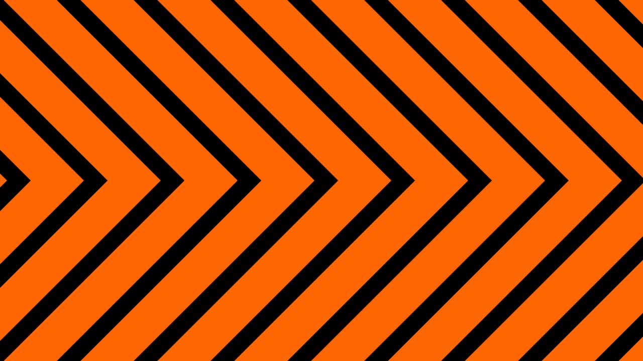 y fondo visual negro en forma de flecha naranja moviéndose hacia los lados