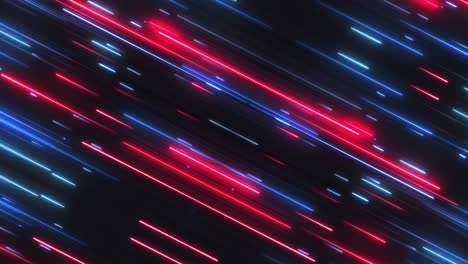 animado aslant rayos de neón azul y rojo 4k