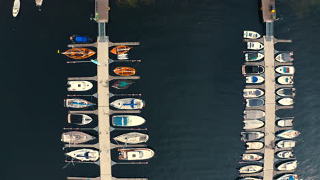 Luxurious-yachts-moored-in-the-small-marina-in-Poland