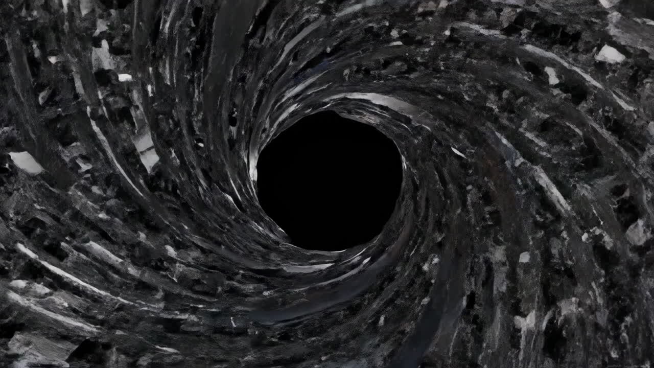 추상적인 블랙홀 소용돌이