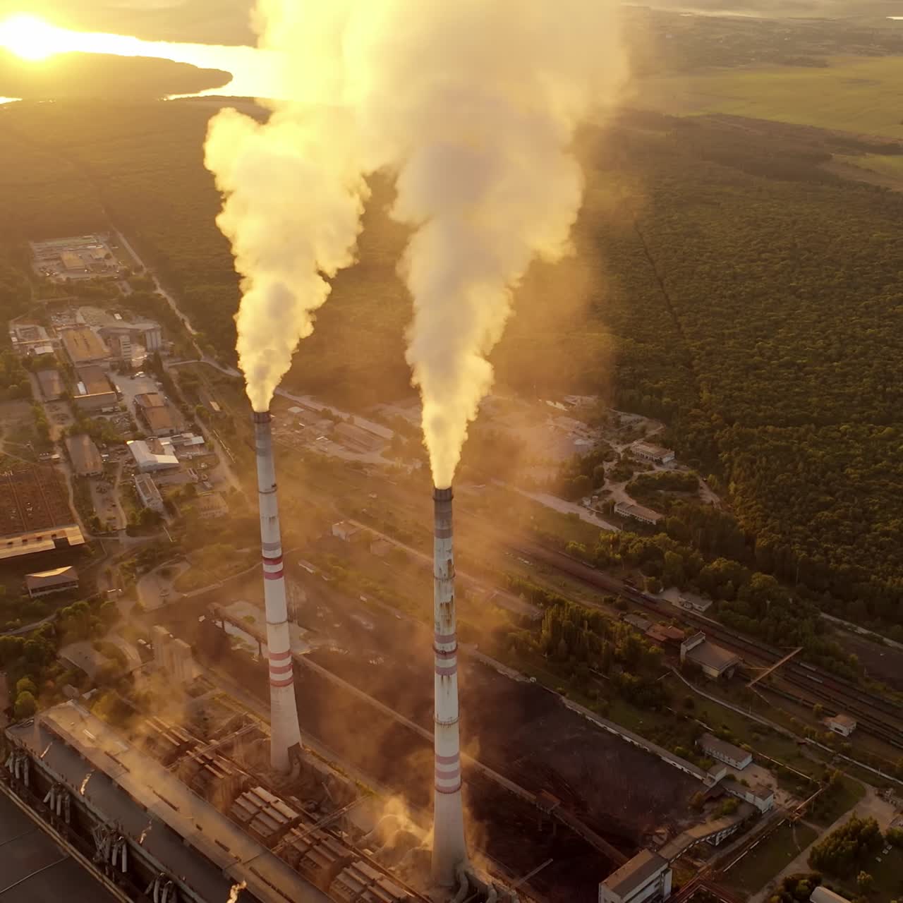 Factories pollute the environment continuously