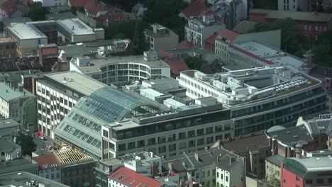 medium aerial view over berlin from tv tower , germany