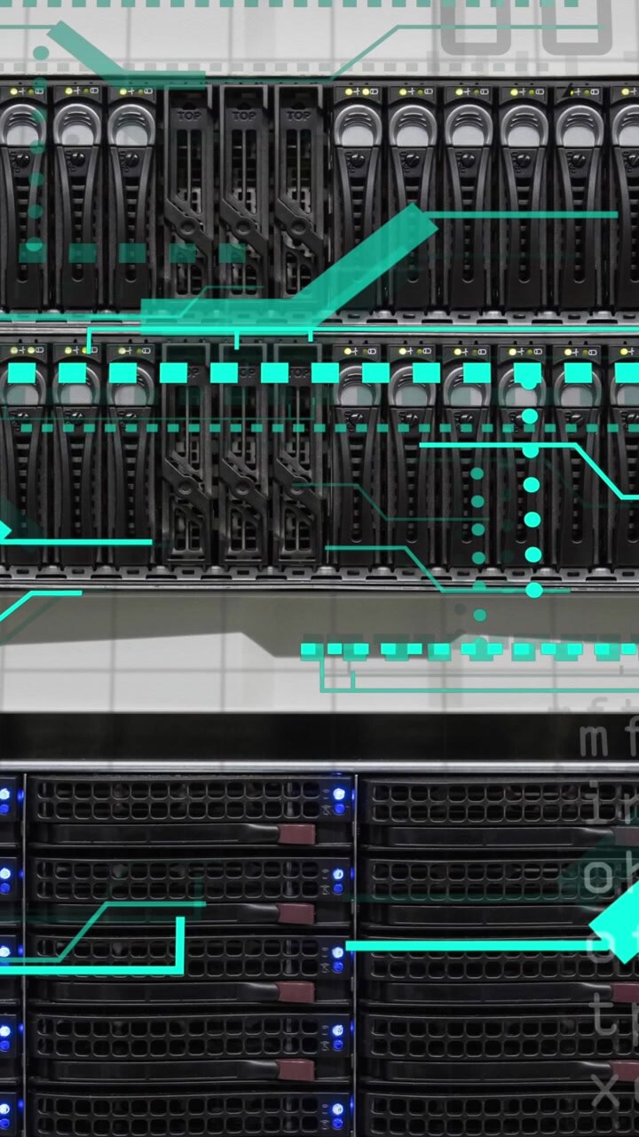 Animation of data processing over computer server