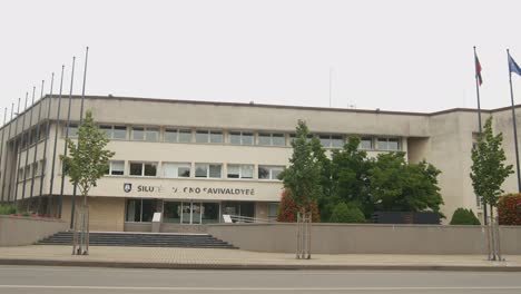 silute district municipality building. static footage