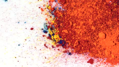 colorful powder mixture