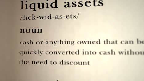 Liquid Assets Definition