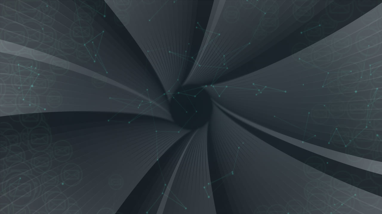 Animation of iris and connections on black background