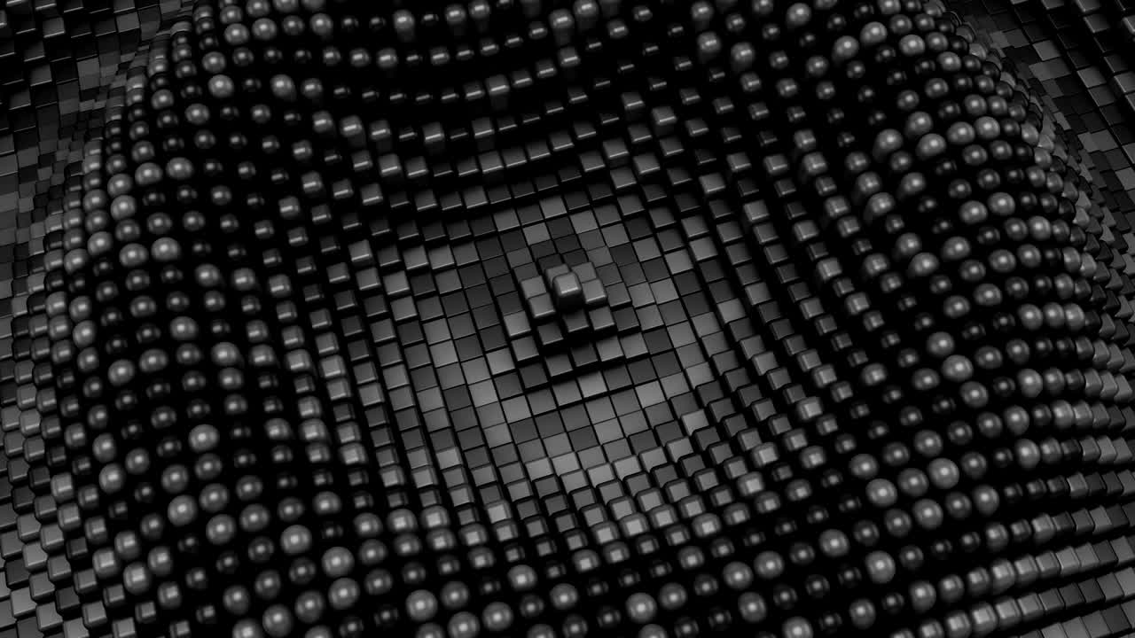 i cubi si trasformano in capsule e formano un'onda