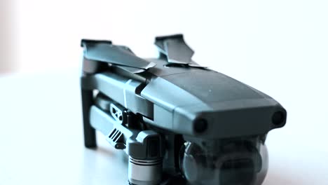 details of a folded drone with slider movement