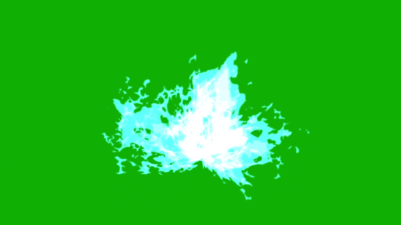 액체 스플래시 모션 그래픽과 녹색 화면 배경