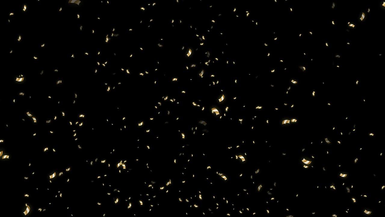 caída oro celebración brillante brillo confeti decoración o oro efecto de brillo de lujo metálico y abstracto partícula de aniversario aislado en fondo negro con papel tapiz festivo de navidad.