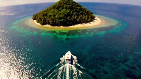 luxury yacht in paradise