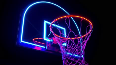 a neon basketball hoop that features vibrant lighting creating a lively atmosphere for play