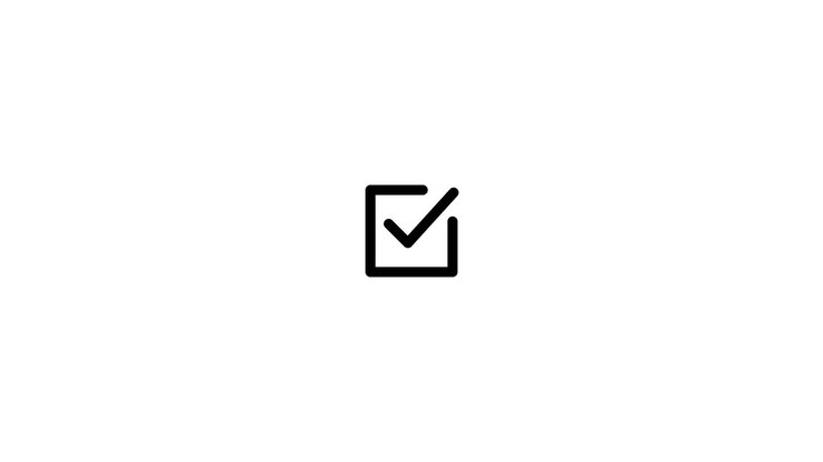 Check mark in a square