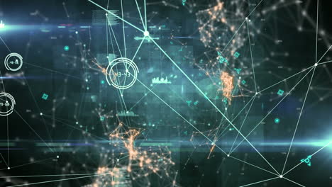animación del registro estadístico con redes de conexiones