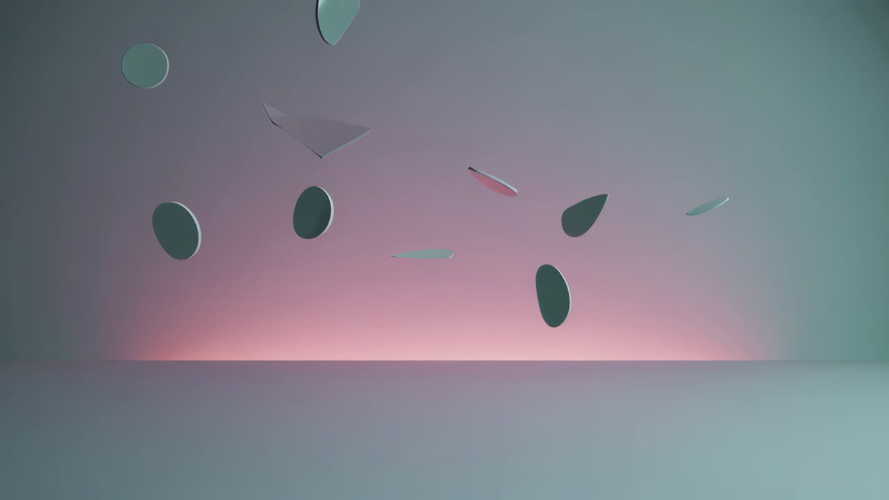 formas geométricas abstractas en colores pastel