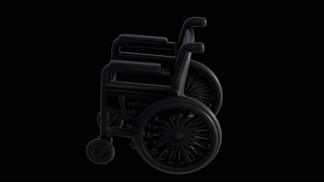 3d cartoon wheelchair icon render isolated