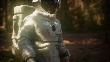 lonely-Astronaut-in-dark-forest