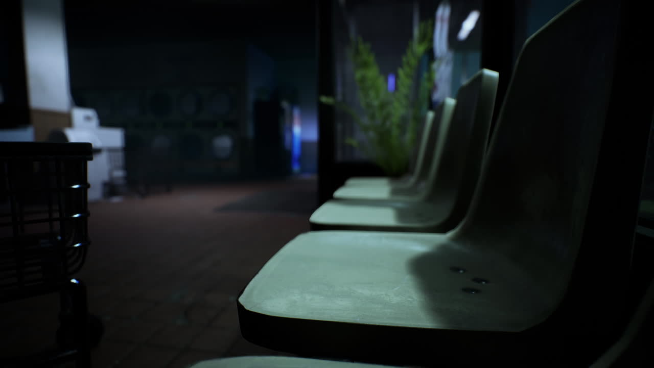 빈 세탁 매트 대기 공간