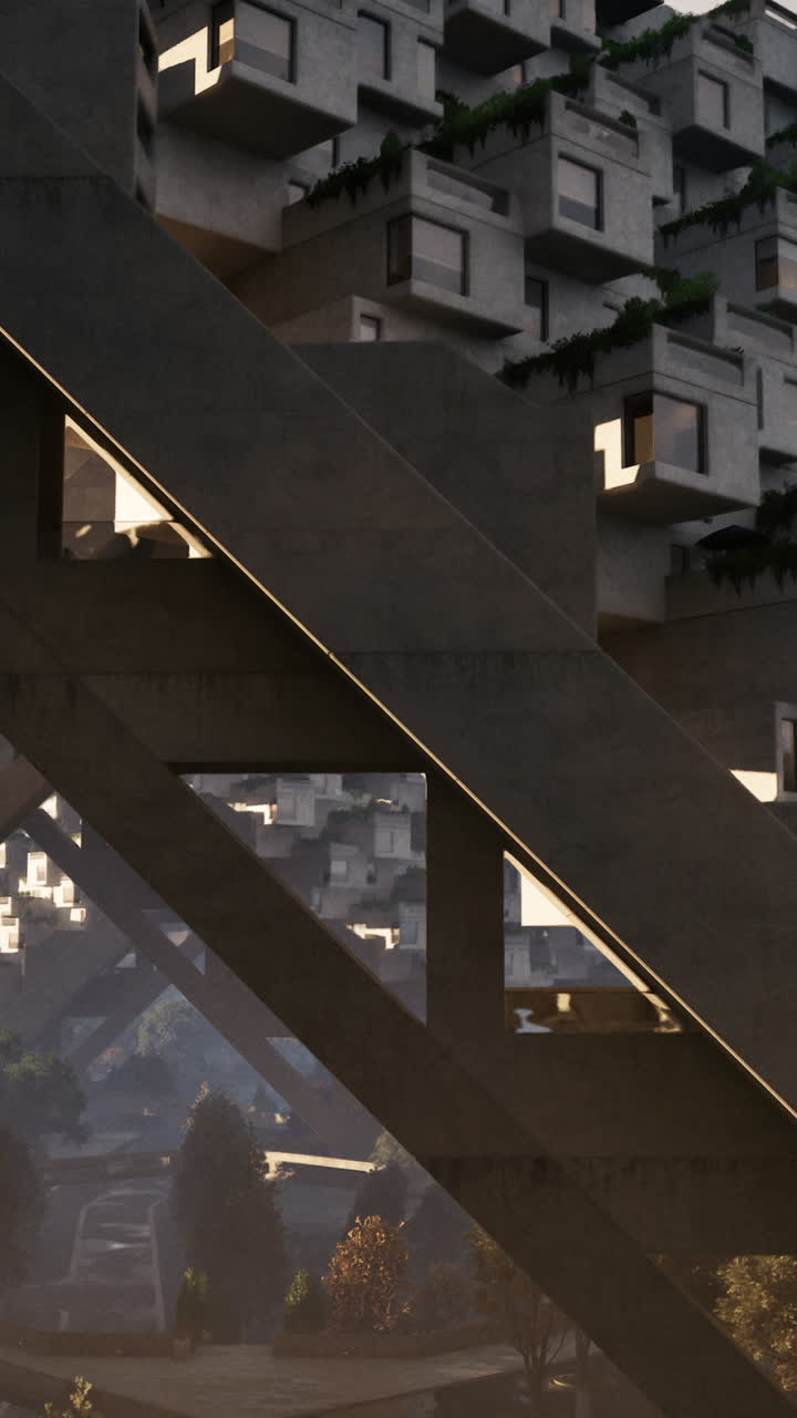 edificio de hormigón geométrico